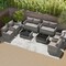 Costway 8 PCS Patio Furniture Set with 4 Rattan Chairs Loveseat Coffee Table Cushions